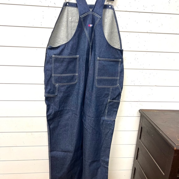 Denim overalls 46x30 USA works bluejean bib overalls - Picture 2 of 8